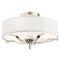 Kichler Lighting Kinsey 3-Light Polished Nickel Semi-Flush Mount by Kichler Lighting 44314PN