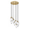 Z-Lite Z-Lite Arden Rubbed Brass Multi-Light Pendant with Oblong Shade 651P-11R-RB