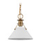 Nuvo Lighting Outpost Large Pendant in Burnished Brass & White by Nuvo Lighting 60-7526
