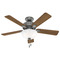 Hunter Fan Company Hunter Fan Company Swanson Matte Silver LED Ceiling Fan with Light 52780