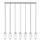 Z-Lite Z-Lite Arden Brushed Nickel Multi-Light Pendant with Oblong Shade 651P-7L-BN