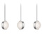 AFX Lighting Afx Lighting Verona Satin Nickel LED Multi-Light Pendant with Globe Shade VRNP09LAJUDSNLNR3