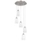 Design Classics Lighting Modern Multi-Light Pendant Light with White Glass and 5-Lights 580-09 GL1028D
