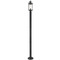 Z-Lite Roundhouse Black Post Light by Z-Lite 569PHM-567P-BK