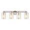 Design Classics Lighting Mercury Glass Bathroom Light Satin Nickel 704-09 GL1039C