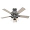 Hunter Fan Company 44-Inch Hartland Fan in Matte Silver by Hunter Fan Company 50649