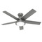 Hunter Fan Company Hunter Fan Company Seawall Matte Silver LED Ceiling Fan with Light 52416