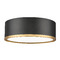 Z-Lite Z-Lite Bradley Matte Black & Modern Gold LED Flushmount Light 1018F12-MB-MGLD-LED