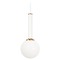 Matteo Lighting Stellar Aged Gold & Matte White Pendant by Matteo Lighting C75301AGOP