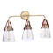 Craftmade Lighting Hagen Vintage Brass Bathroom Light by Craftmade Lighting 51303-VB