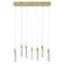 Avenue Lighting Boa 7-Light LED Linear Pendant in Brushed Brass by Avenue Lighting HF1900-7-BOA-BB