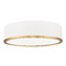 Z-Lite Z-Lite Bradley Matte White & Modern Gold LED Flushmount Light 1018F16-MW-MGLD-LED