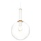 Matteo Lighting Stellar Aged Gold & Matte White Pendant by Matteo Lighting C75311AGCL