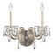 Schonbek Lighting Schonbek Worldwide Lighting Napoli Antique Silver Sconce S7602N-48R