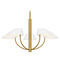 Quoizel Lighting Quoizel Lighting Penley Brushed Gold & White Chandelier PNY5028BRG