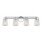 Design Classics Lighting Salida 28.25-Inch Vanity Light in Chrome with Clear Conical Glass 704-26 GL1027-CLR