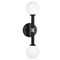 Matteo Lighting Stellar Black & Chrome Sconce by Matteo Lighting W75312BKOP