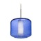 Besa Lighting Blue Seeded Glass Pendant Light Bronze Niles by Besa Lighting 1JT-NILES10BO-BR
