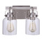 Craftmade Lighting Foxwood Brushed Polished Nickel Bathroom Light by Craftmade Lighting 53602-BNK