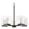 Nuvo Lighting Crossroads 5-Light Chandelier in Matte Black by Nuvo Lighting 60-7656