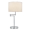 Lite Source Lighting Durango Polished Steel Swing Arm Lamp by Lite Source Lighting LS-22215PS/WHT