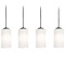 AFX Lighting Afx Lighting Leo Black Multi-Light Pendant with Cylindrical Shade LEOP04MBBKLNR4