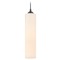 Design Classics Lighting White Glass Mini-Pendant Black 582-07 GL1628C