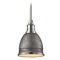 Elk Lighting Farmhouse Mini-Pendant Light Zinc / Polished Nickel Carolton by Elk Lighting 66880/1