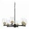 Craftmade Lighting Avante Grand Flat Black & Satin Brass Chandelier by Craftmade Lighting 56926-FBSB