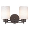 Design Classics Lighting Modern Bathroom Light with White Glass in Bronze Finish 702-220 GL1020C