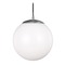 Visual Comfort Studio Collection Leo 12-Inch Globe Pendant in Satin Aluminum by Visual Comfort Studio 6022-04