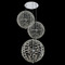 Allegri Lighting Allegri Crystal Alta Polished Chrome Multi-Light Pendant with Globe Shade 037250-010-FR001