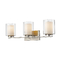 Z-Lite Willow Brushed Nickel Bathroom Light by Z-Lite 426-3V-BN