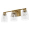 Hunter Fan Company Hunter Fan Company Rossmoor Luxe Gold Bathroom Light 13204