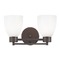 Design Classics Lighting Modern Bathroom Light with White Glass in Bronze Finish 702-220 GL1024MB