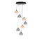 Eurofase Lighting Lissa 7-Light Multi-Light LED Pendant in Black by Eurofase Lighting 48929-044