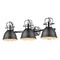 Golden Lighting Duncan 24.50-Inch Bath Light in Chrome & Matte Black by Golden Lighting 3602-BA3CH-BLK