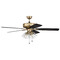 Craftmade Lighting Pro Plus 104 52-Inch LED Fan in Satin Brass by Craftmade Lighting P104SB5-52BWNFB