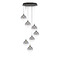 Eurofase Lighting Lissa 7-Light Multi-Light LED Pendant in Black by Eurofase Lighting 48929-028