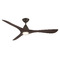 Modern Forms by WAC Lighting Modern Forms Carve Bronze & Dark Walnut LED Ceiling Fan with Light FR-D2504-60L-BZ/DW