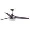 Maxim Lighting Basic-Max Satin Nickel & Black LED Ceiling Fan by Maxim Lighting 89909FTSNBK
