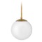 Hinkley Warby 9.5-Inch Orb Pendant in Heritage Brass with Cased Opal Glass by Hinkley Lighting 3747HB-WH