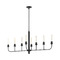 Quorum Lighting Sheridan 40-Inch Linear Chandelier in Matte Black by Quorum Lighting 622-8-59