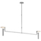 Visual Comfort Signature Collection Melange XL Floating Disc Linear Chandelier in Nickel by VC Signature KW5605PN-ALB