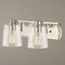 Design Classics Lighting Transitional 2-Light Bathroom Light with Clear Glass in Satin Nickel 1202-09 GL1027-CLR