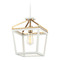 Matteo Lighting Matteo Lighting Mavonshire White & Aged Gold Brass Mini-Pendant Light C67001WHAG