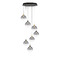 Eurofase Lighting Lissa 7-Light Multi-Light LED Pendant in Gold & Black by Eurofase 48930-024