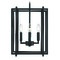 Golden Lighting Tribeca Black Chandelier by Golden Lighting 6070-4BLK-BLK