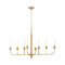 Quorum Lighting Sheridan 40-Inch Linear Chandelier in Aged Brass by Quorum Lighting 622-8-80
