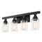 Craftmade Lighting Chicago Flat Black Bathroom Light by Craftmade Lighting 53104-FB